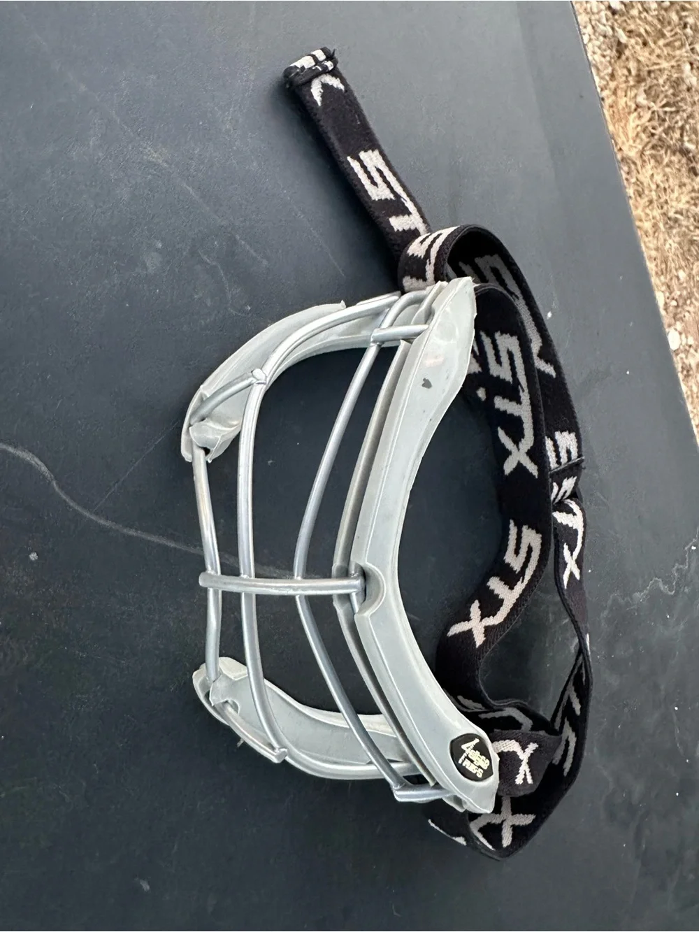 Youth Lacrosse Face Mask Guard in Light Gray